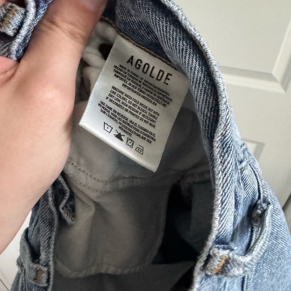 Agolde womens Relaxed straight legJeans in Light Blue - Picture 7 of 8